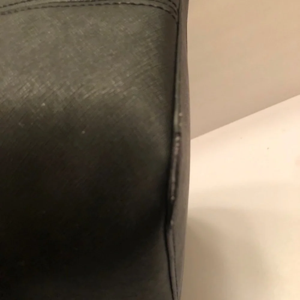 Michael kors black leather micro studded tote bag